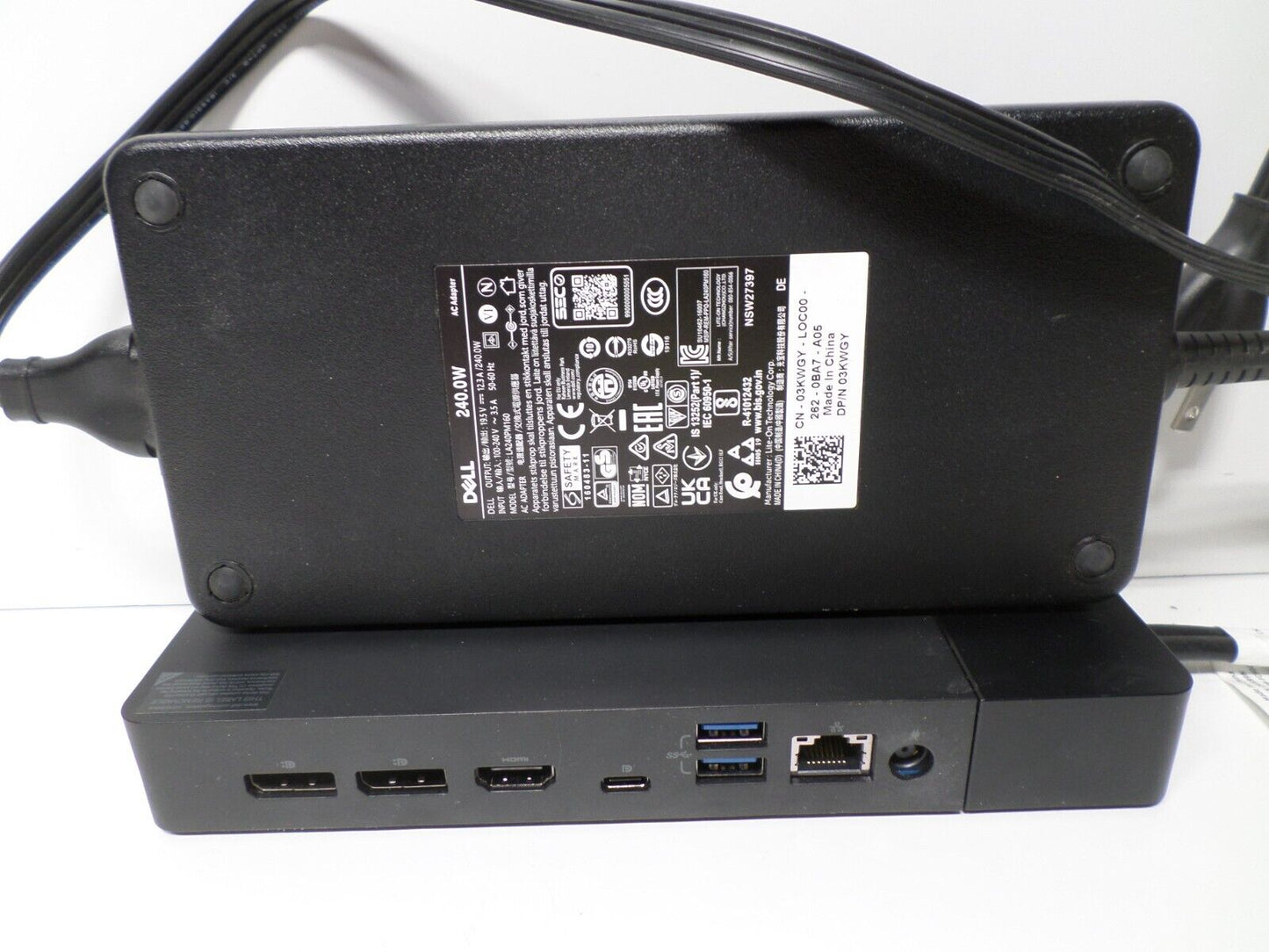 Dell Performance Dock WD19DC Docking Station with 240W Power Adapter