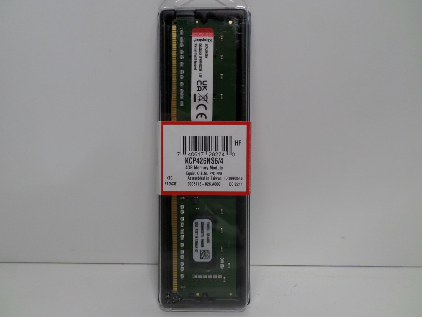 Kingston KCP426NS6/4 DDR4-4 GB - DIMM 288-pin - 2666 MHz / PC4-21300 - CL19