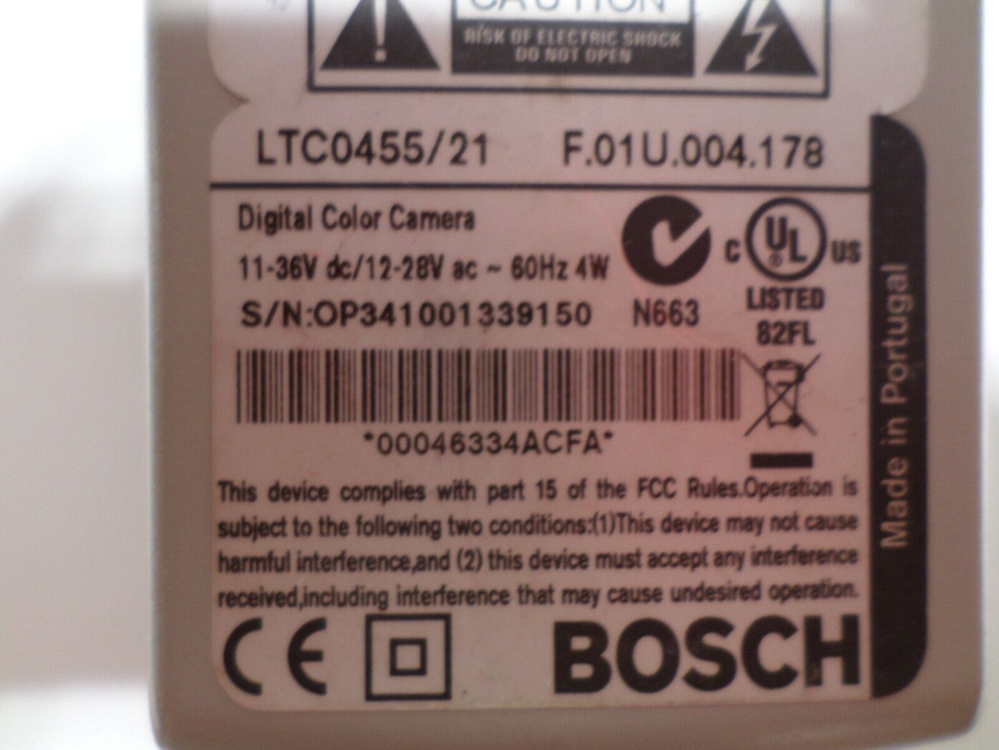 Bosch LTC0495/20 Dinion Digital Day Night Camera and Lens Security C3