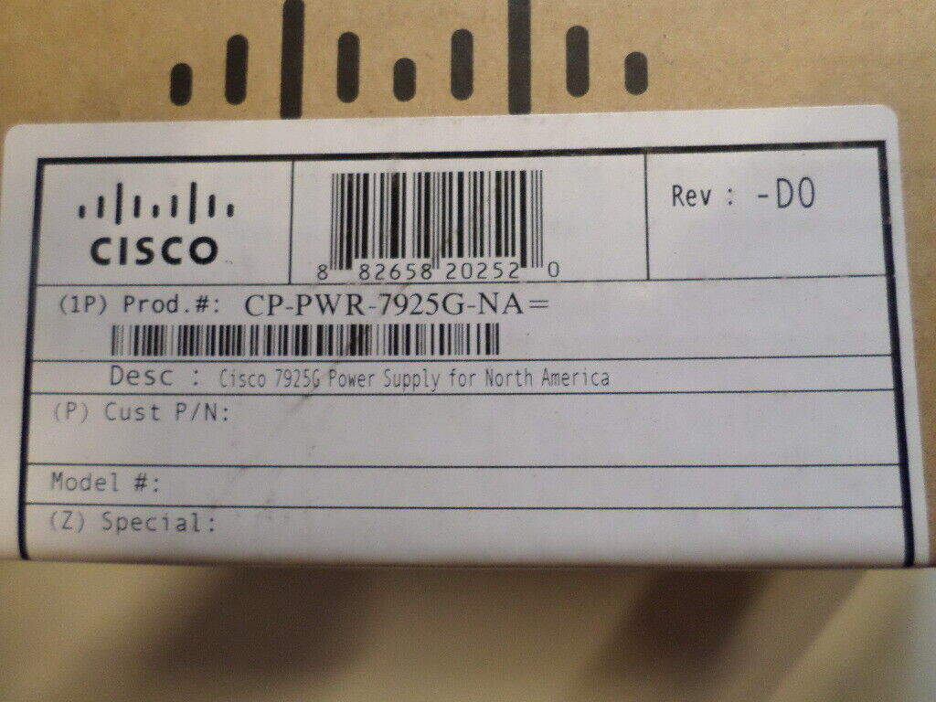 NEW Cisco CP-PWR-7925G-NA Power Supply for North America SEALED