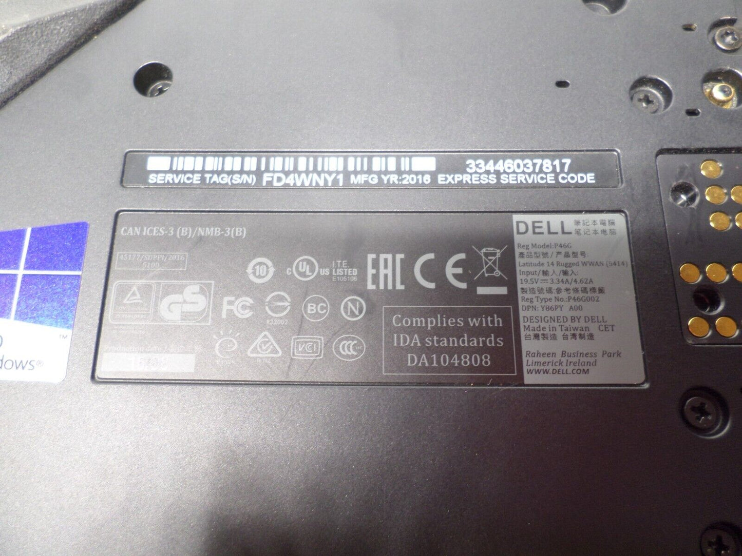 Dell Latitude 5414 Rugged 14" Intel Core i5-6300U 512GB SSD 4GB RAM *READ