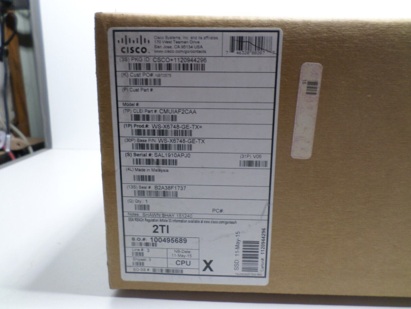 Cisco 6500 Series 48 Port Gigabit Module | WS-X6748-GE-TX | 10/100/1000 | RJ-45
