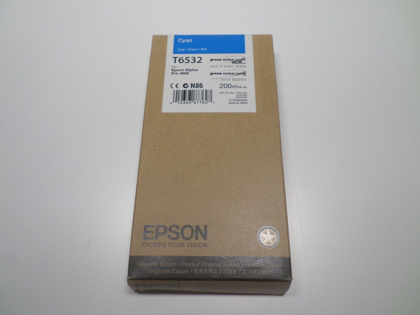 Genuine Epson T6532 Cyan Ink Cartridge for Stylus Pro 4900