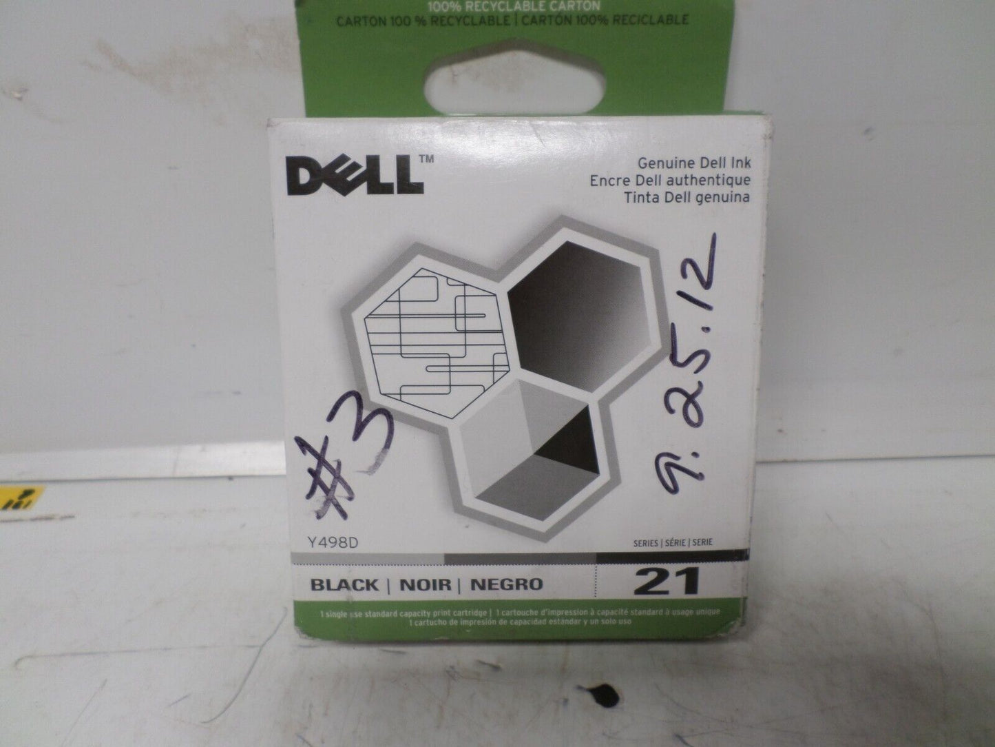 Genuine Dell Printer Ink Cartridge Black 21 series Y498D