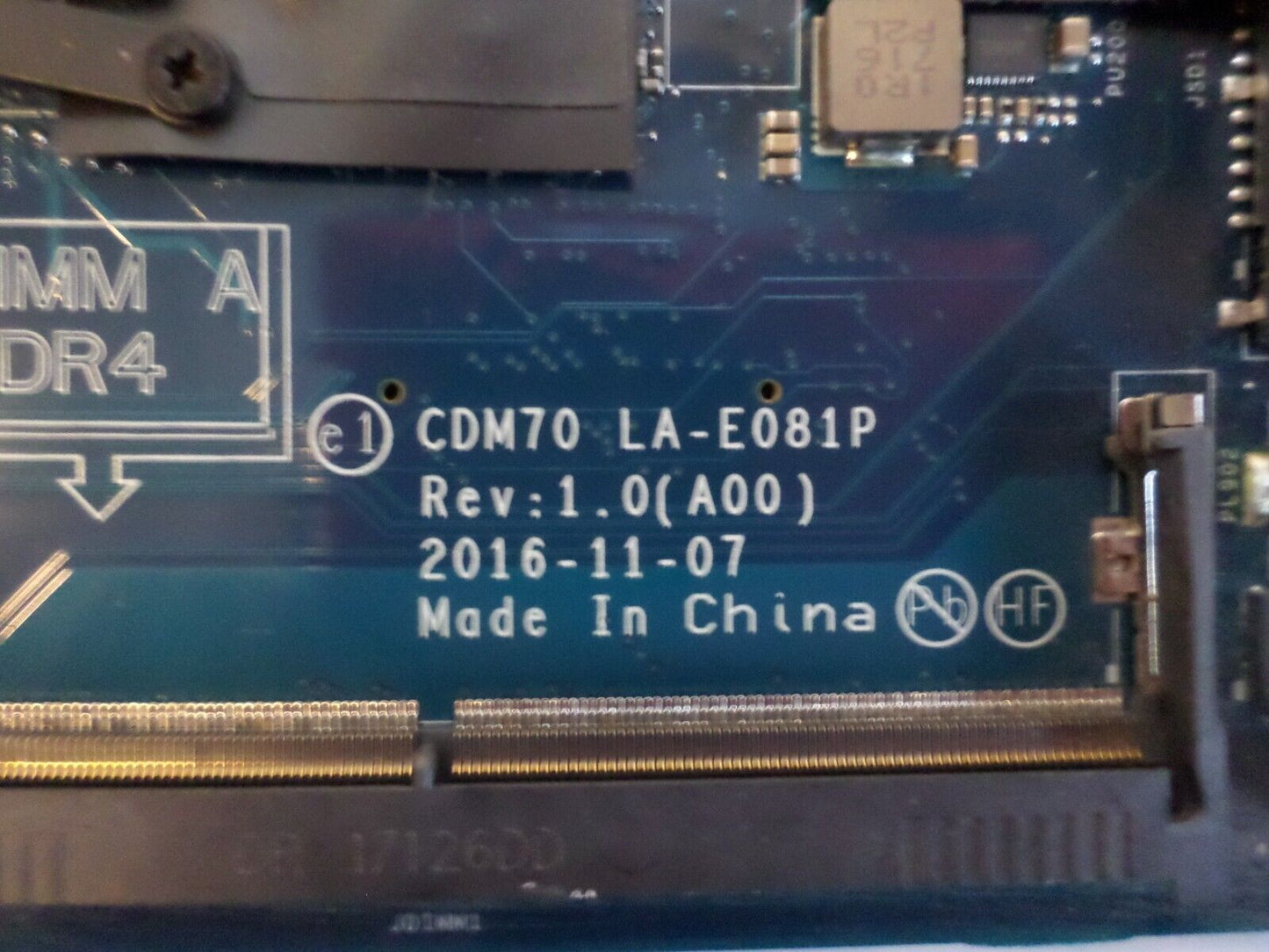Dell 0RH40R CDM70 LA-E081P i5-7200U Motherboard