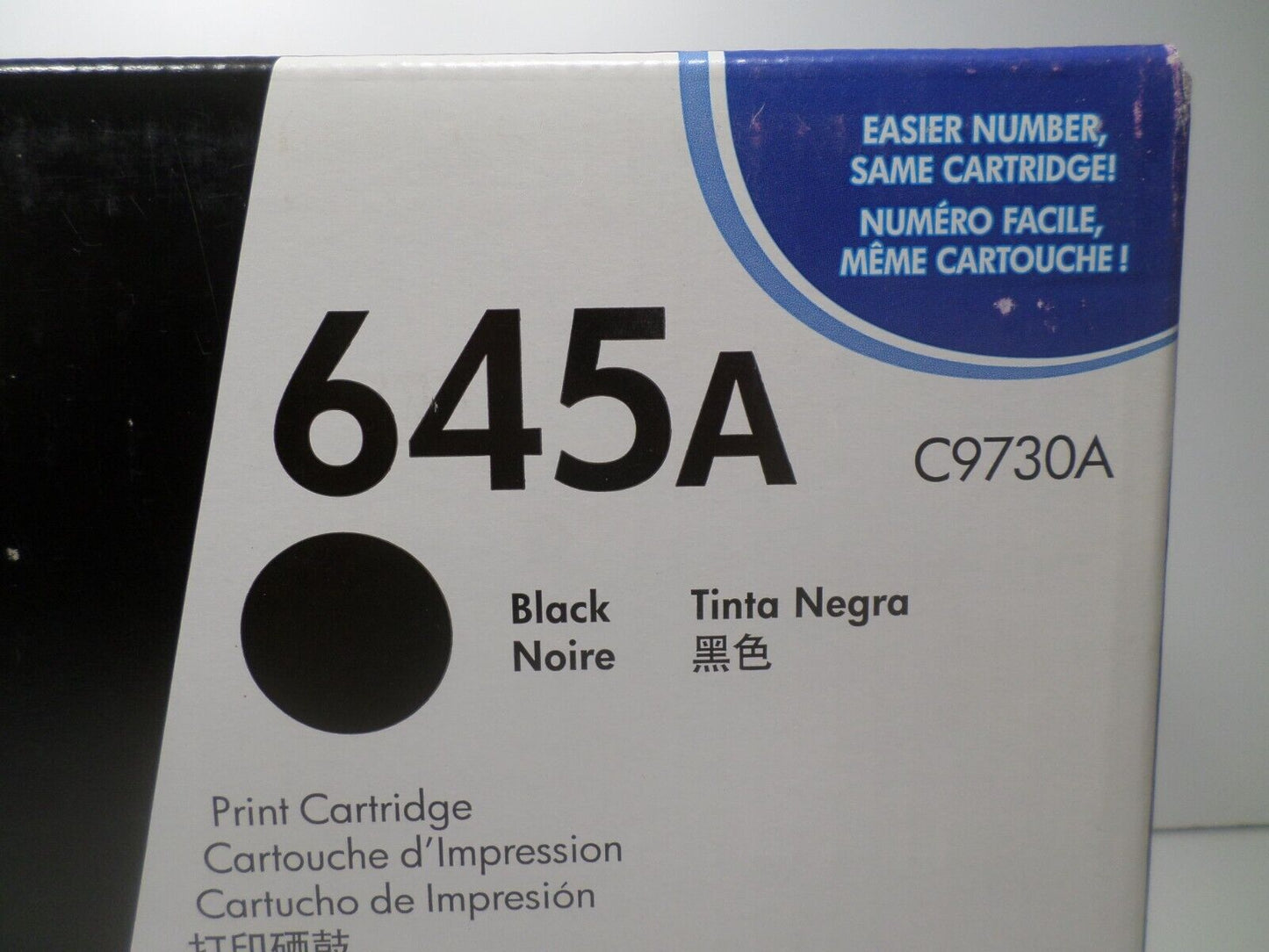 New Genuine HP 645A Black LaserJet Print Toner Cartridge C9730A