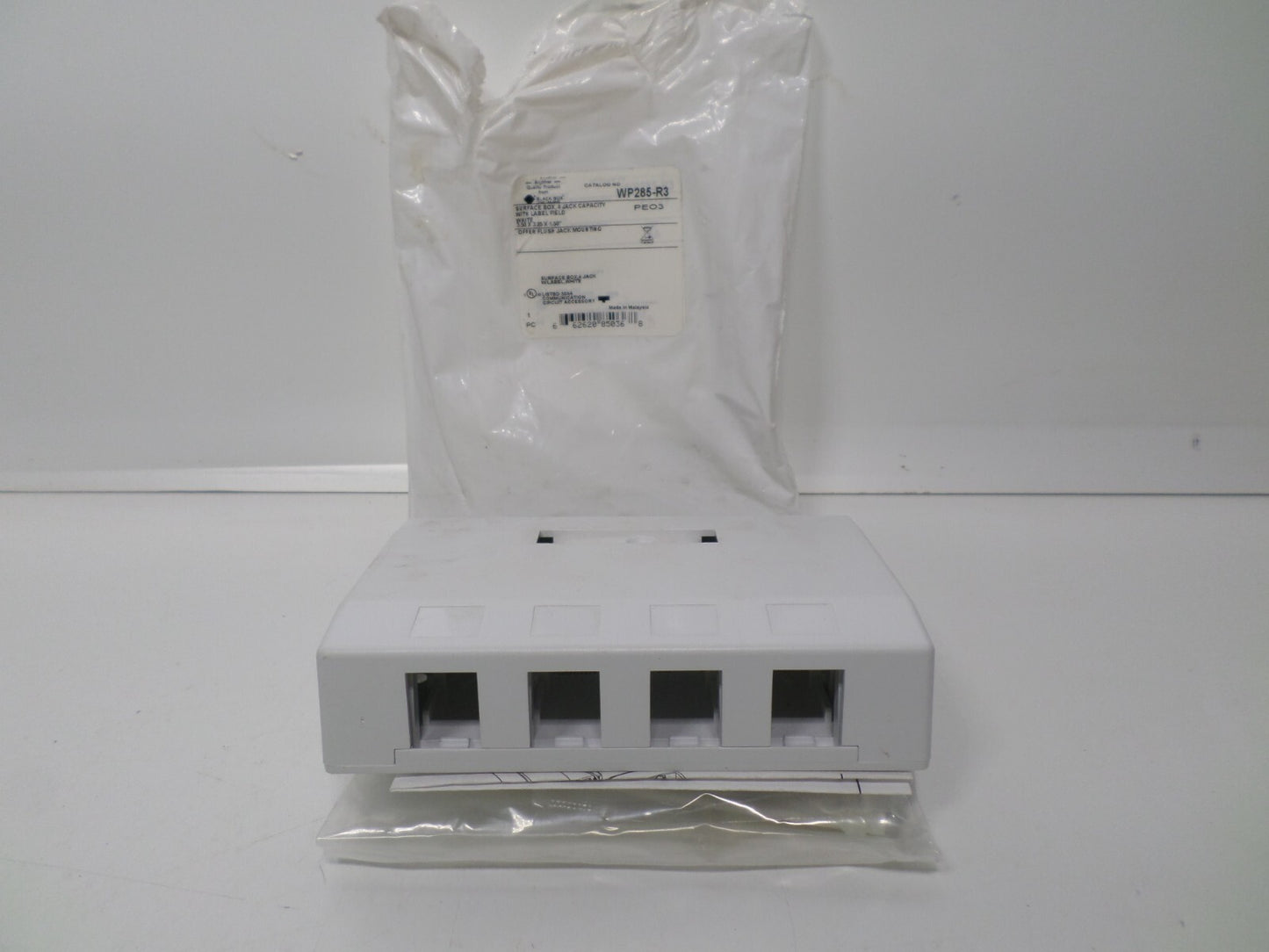 4 Port Cat6 5E RJ45 Network Surface Mount Box For Keystone Jack Insert