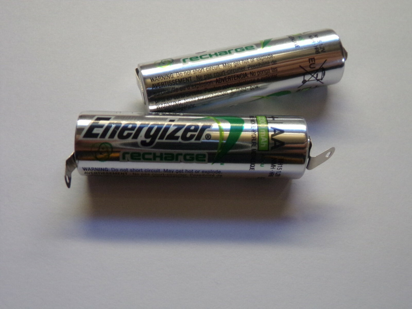 2 pcs AA 2300mAh 1.2V Rechargeable Battery Cell with Tab Energizer For RC Toys