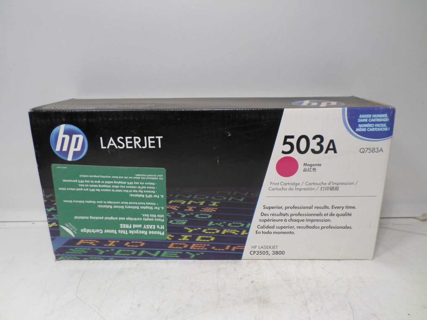 HP 503A Magenta Original LaserJet Toner Cartridge, Q7583A New Sealed