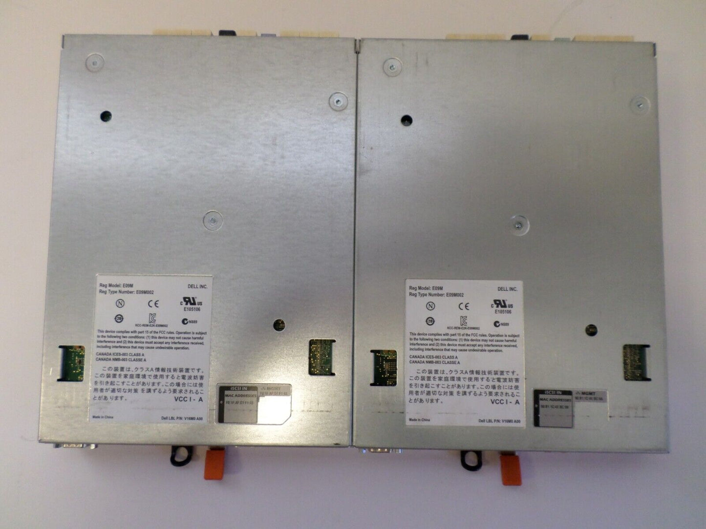 Lot of 2 Dell EqualLogic Control Module Type 14 E09M E09M002 V16M0 A00