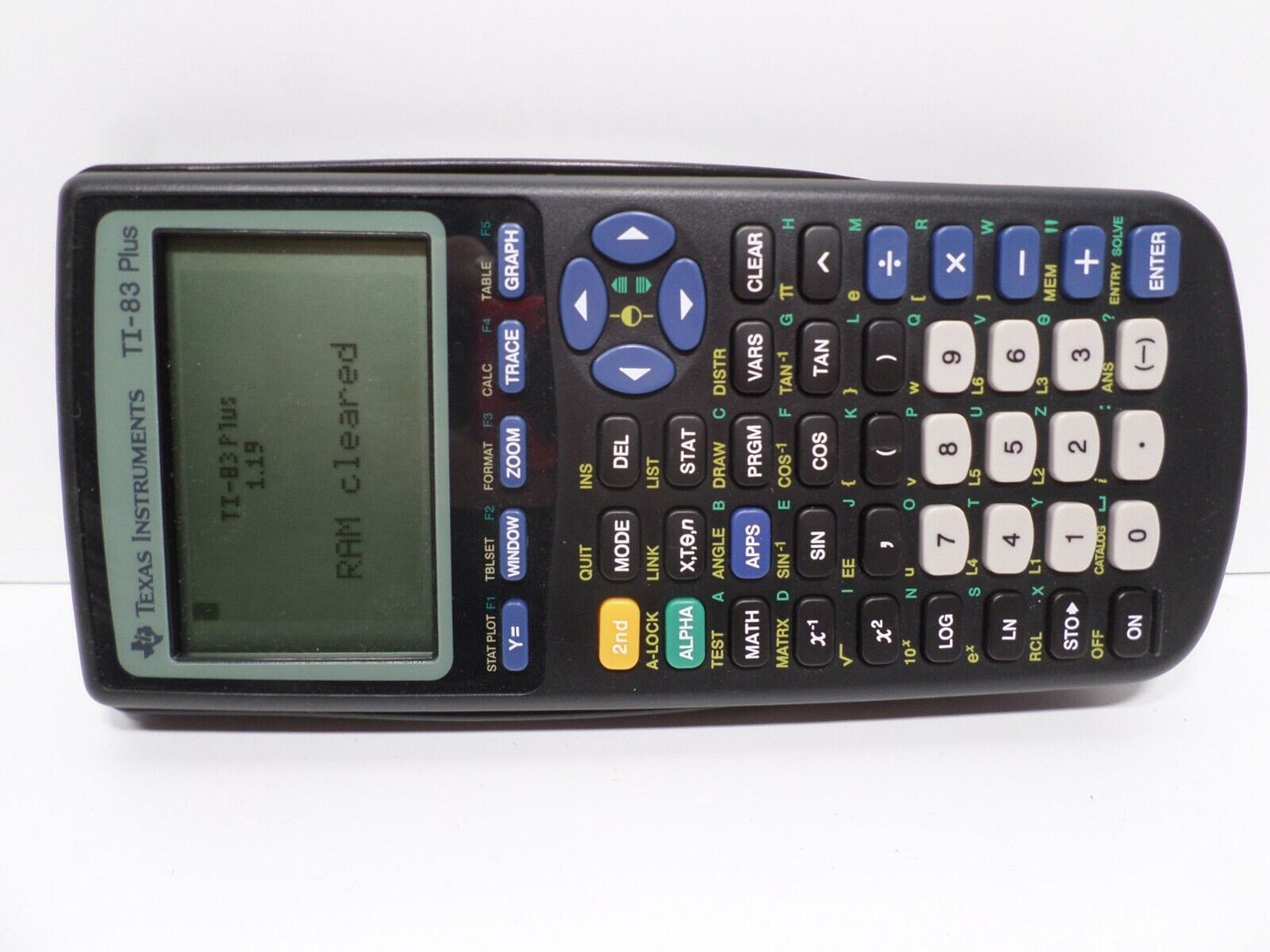 Texas Instruments TI-83 Plus Graphing Calculator W/Cover Tested And Works