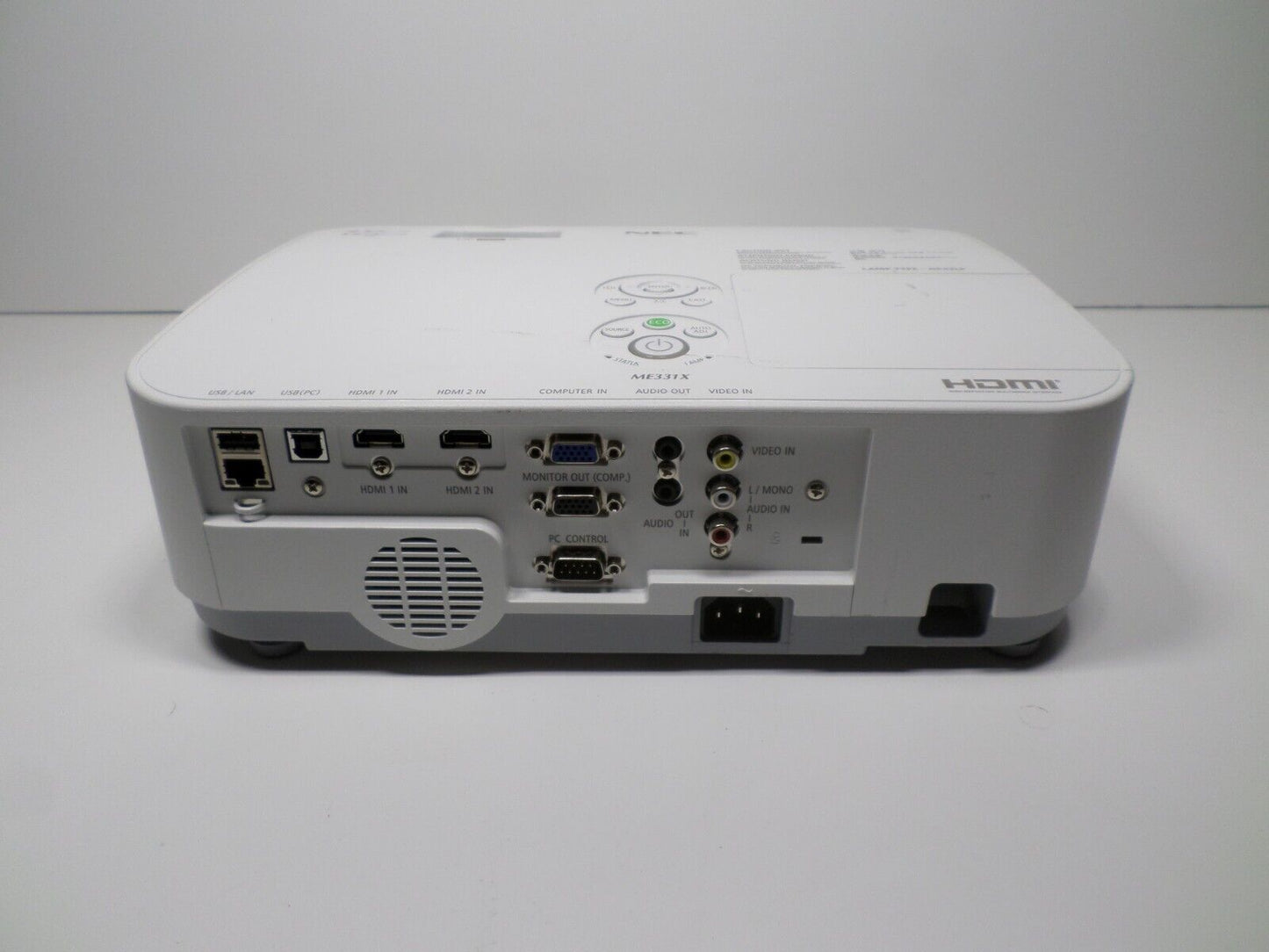 NEC ME331X 3300 Lumens 3LCD with HDMI 49 Lamp Hours