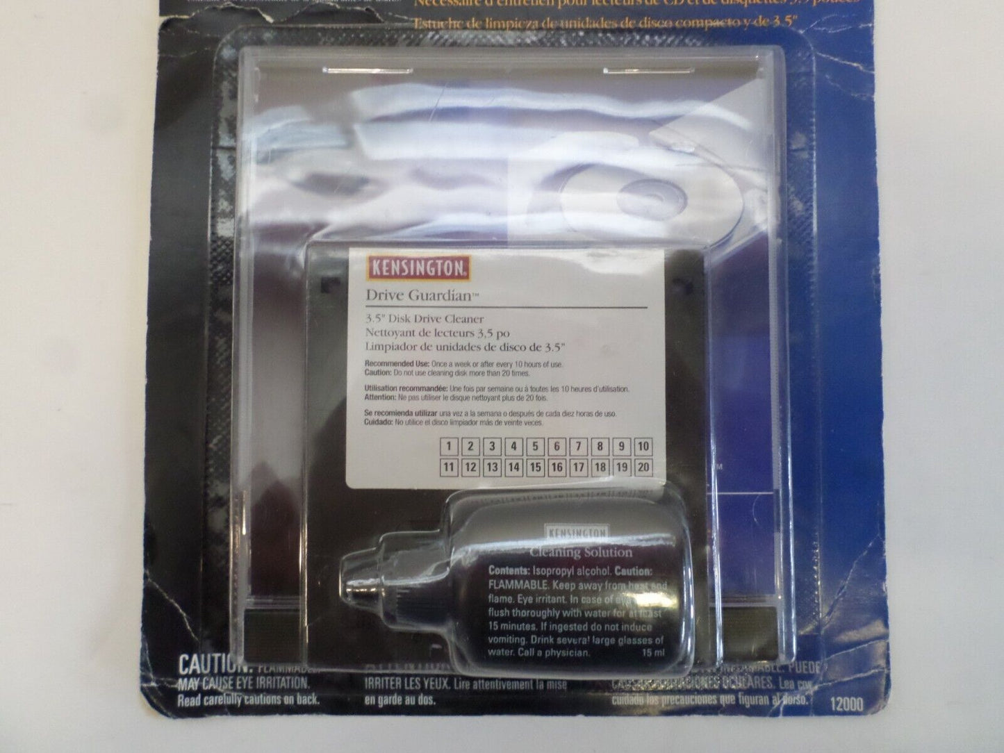 Kensington Drive Guardian 3.5" Floppy and CD Drive Cleaning Kit New