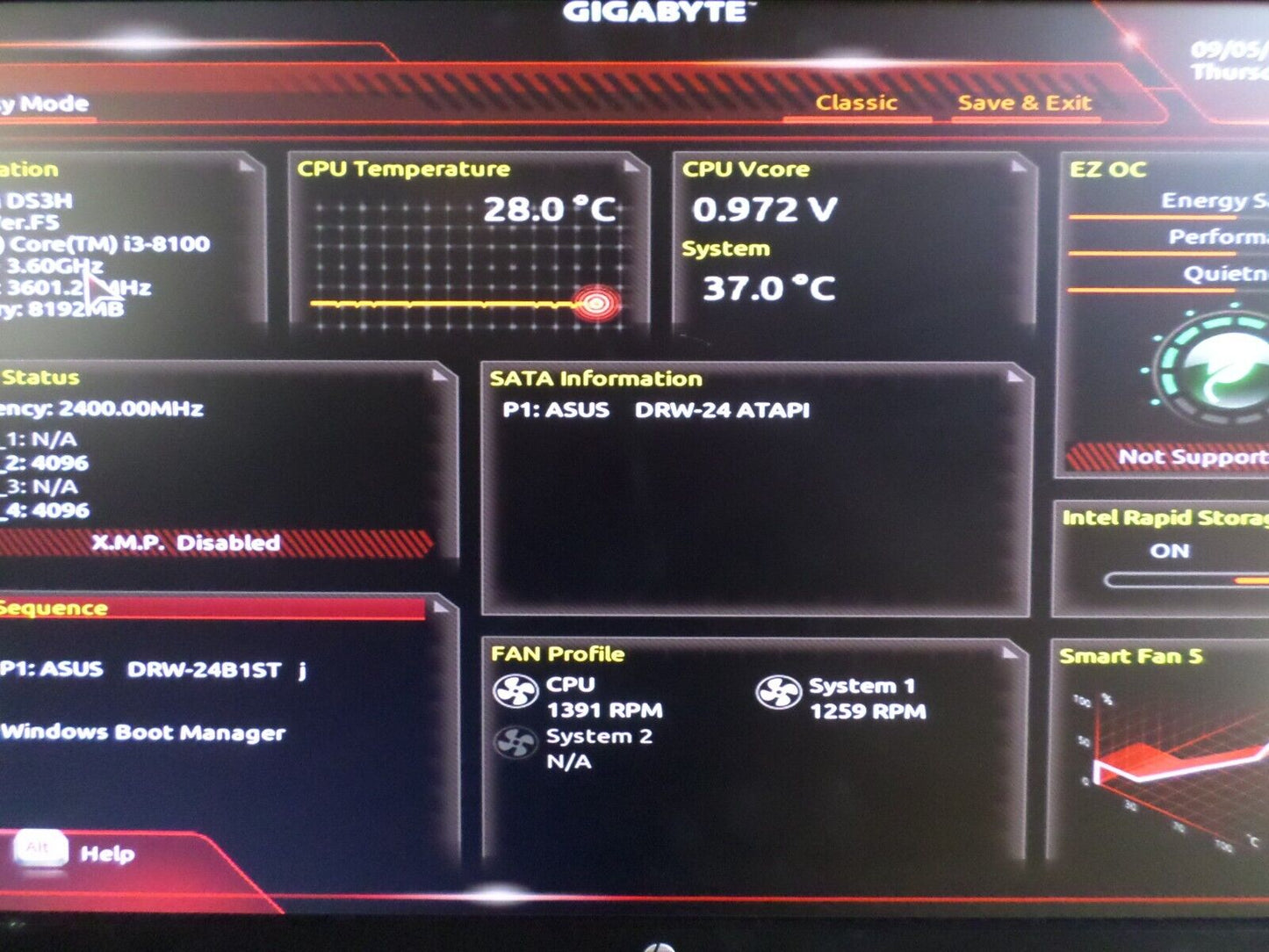 GIGABYTE B365M DS3H Wi-Fi LGA 1151 mATX Motherboard and I/O Plate