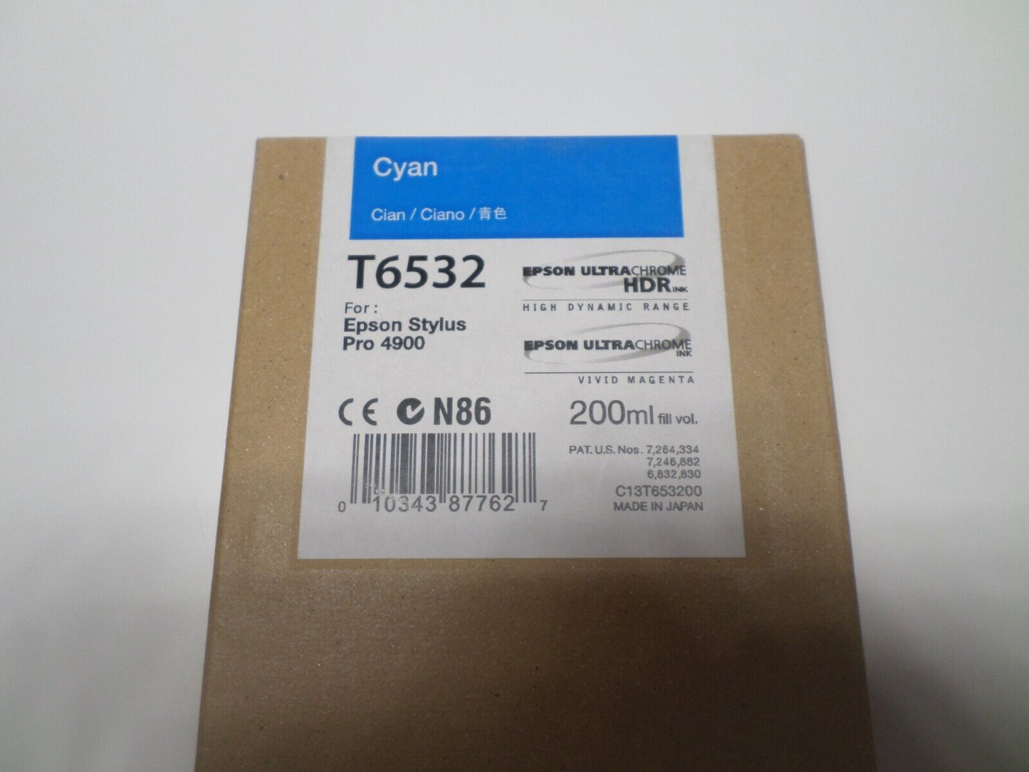 Genuine Epson T6532 Cyan Ink Cartridge for Stylus Pro 4900