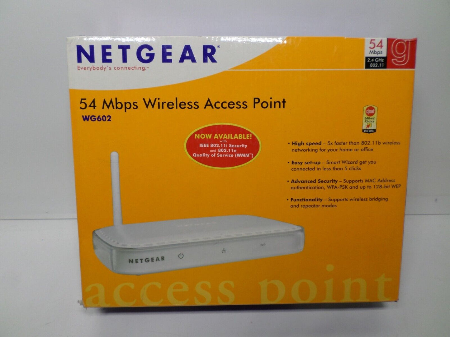 Netgear Access Point Wireless Router 54 Mbps WG602