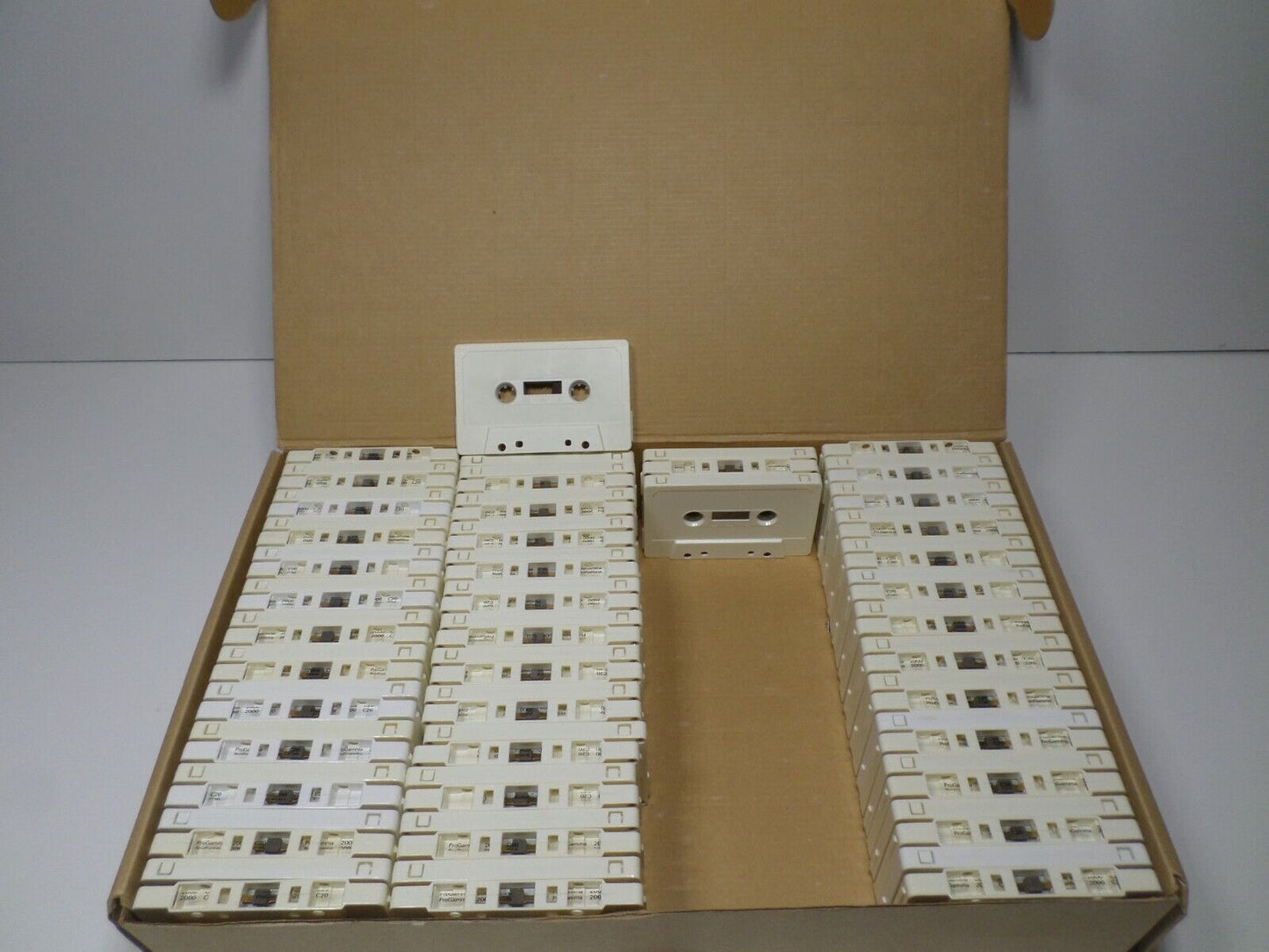 79 Ct. New Blank White ProGamma 2000 Cassette Tape Tab In C-20 Premium Grade