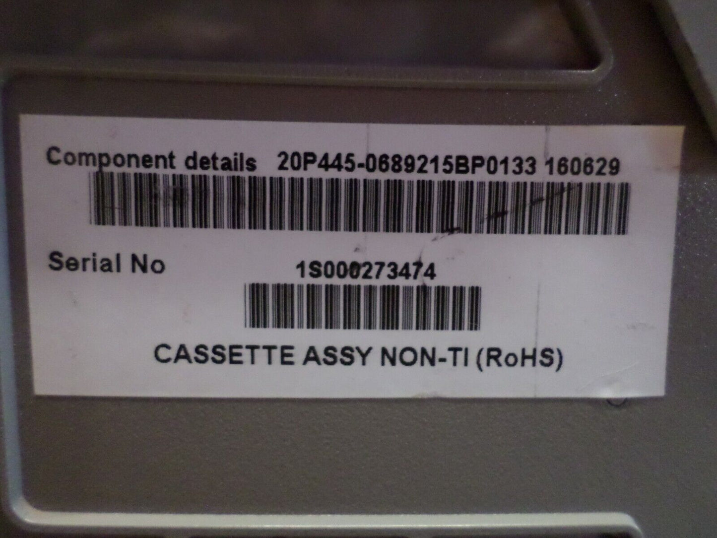 NCR ATM Cash Cassette Assembly, 20P445-0689215BP0133 160629