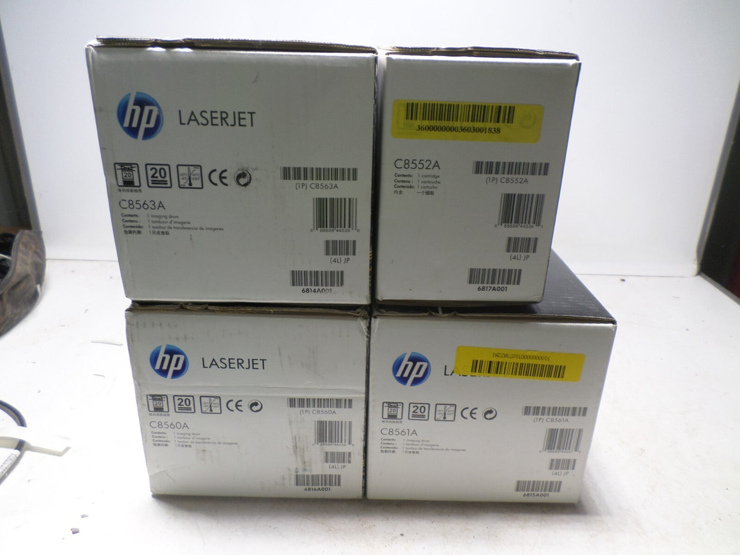 **LOT OF 4** New GENUINE HP 822A Toner Cartridges, C8550A, -51A, -52A, -53A