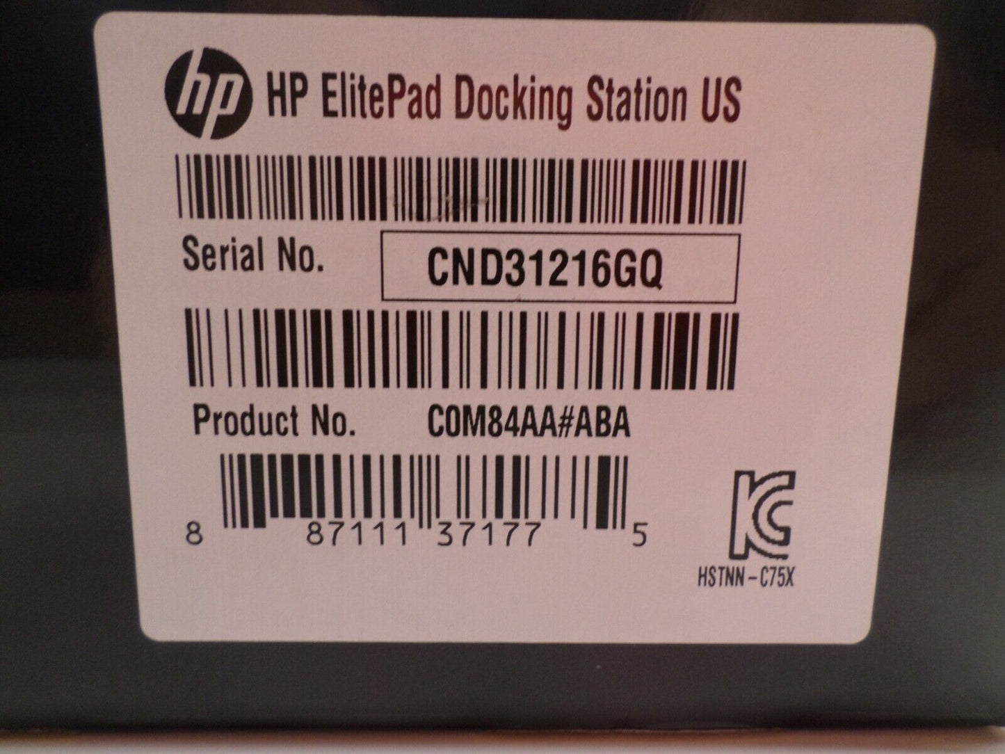 New HP ElitePad 900 G1 1000 G2 Docking Station C0M84AA#ABA w/ AC Adapter