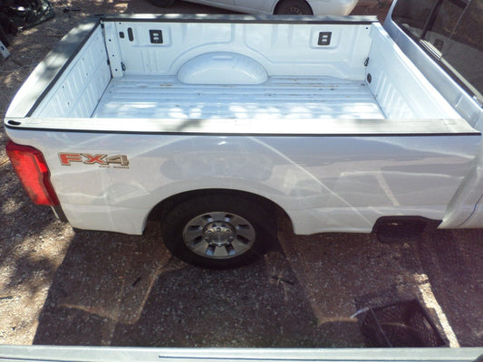 2023 FORD F250/F350 TRUCK BED BOX LONG 8' SRW WHITE COMLETE W/ TAILGATE , LIGHTS