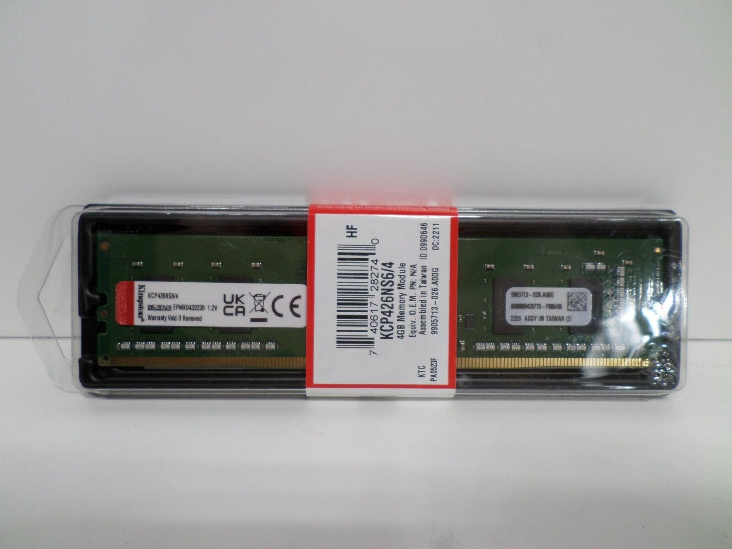 Kingston KCP426NS6/4 DDR4-4 GB - DIMM 288-pin - 2666 MHz / PC4-21300 - CL19