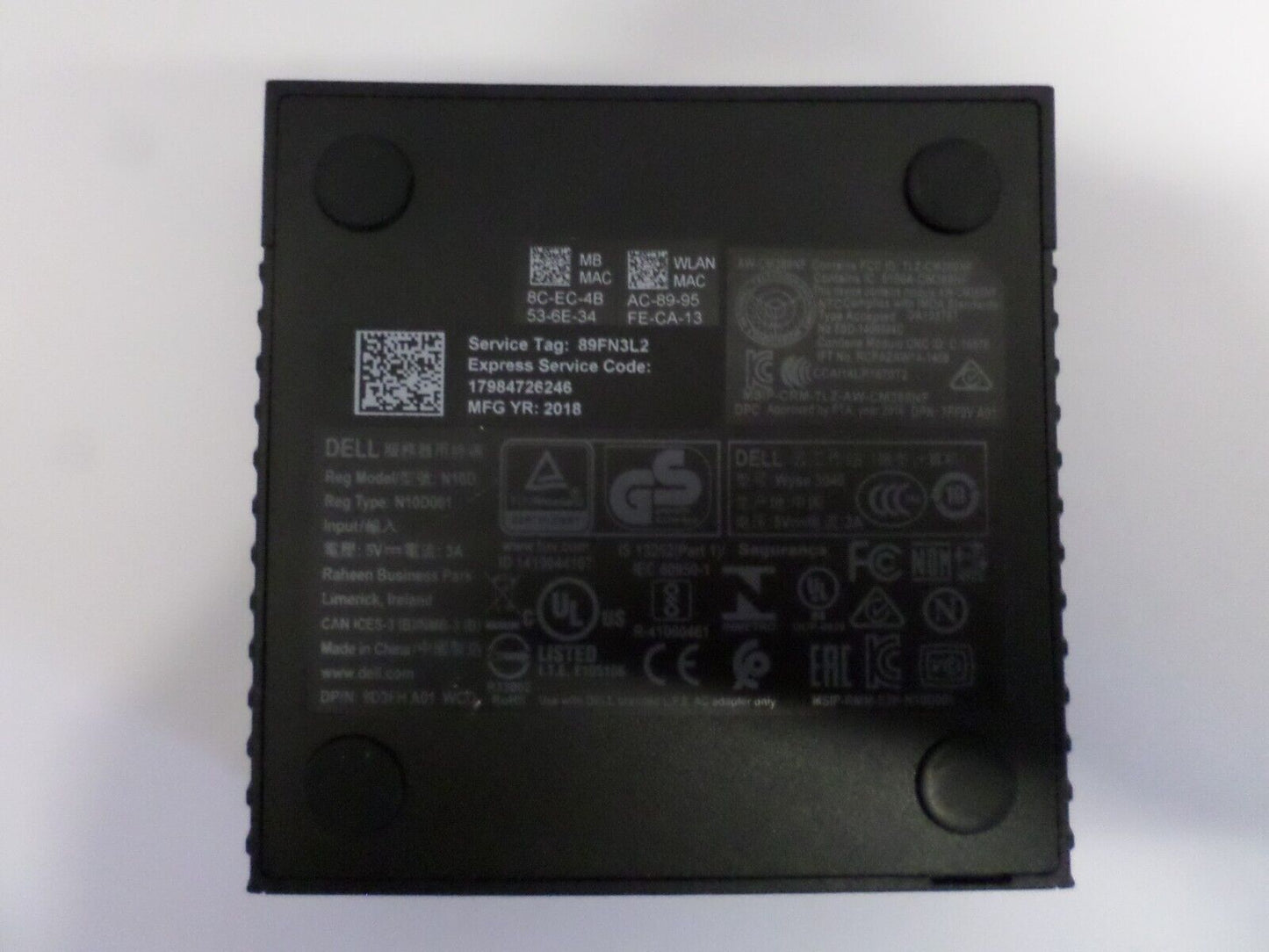 Dell Wyse 3040 Thin Client N10D atom X5-Z8350 1.44Ghz, 8Gb SSD, 2Gb Ram ThinOS