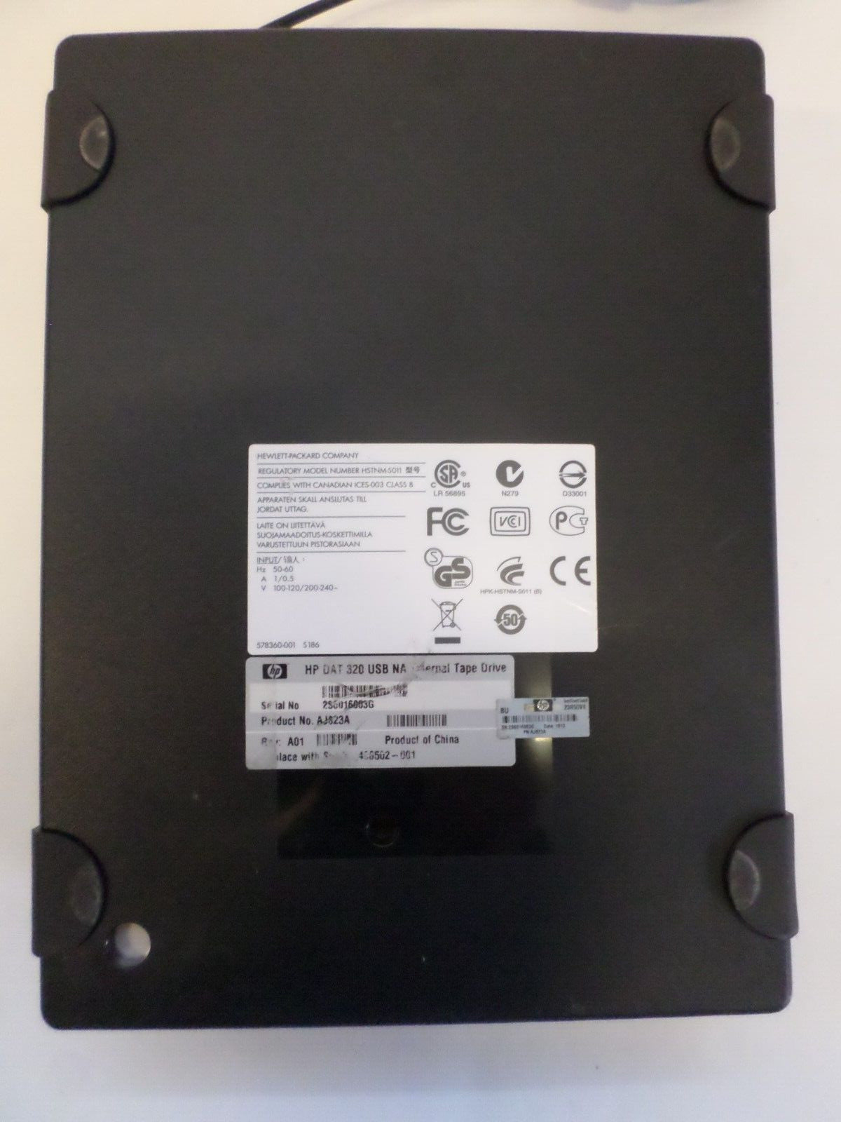 HP Tape Drive DAT 320 DDS7 DAT320 USB 320Gb EXTERNAL SPS 496502-001 AJ823A