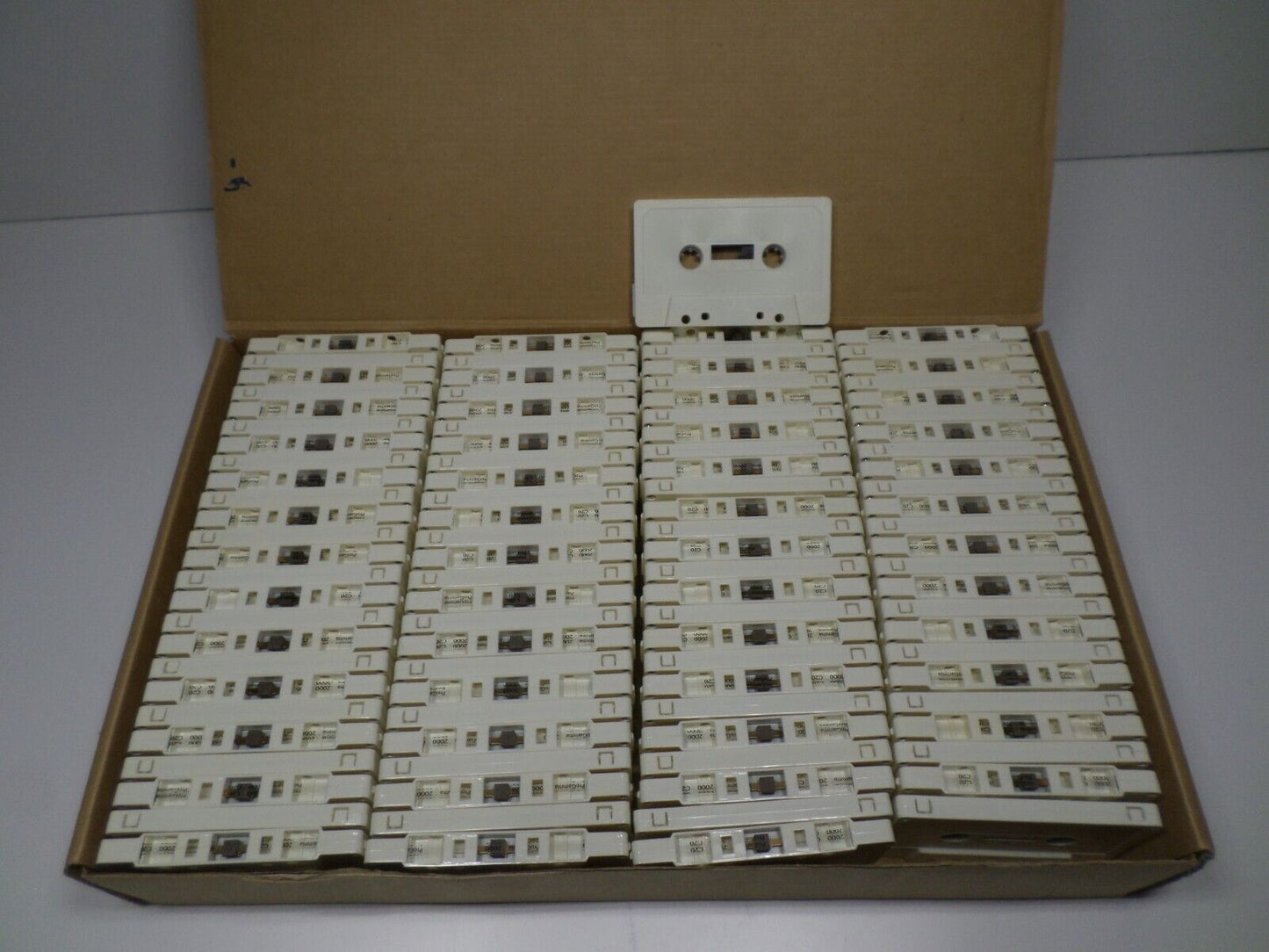 100 Ct. New Blank White ProGamma 2000 Cassette Tape Tab In SPC-92 Premium Grade