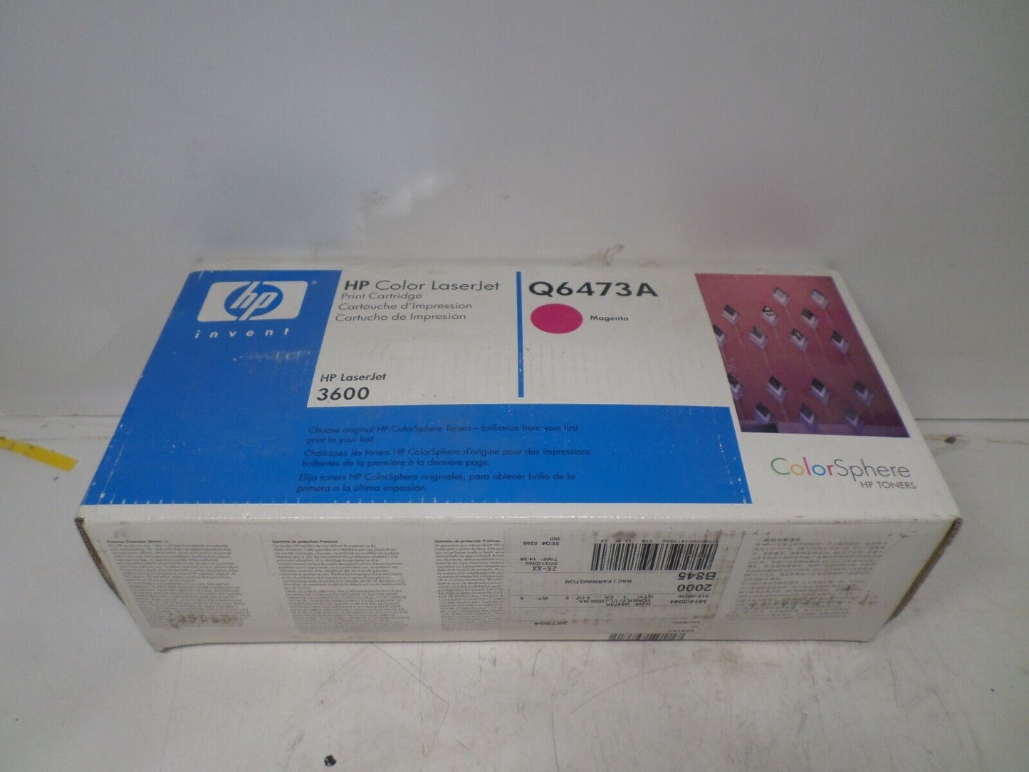New HP Q6473A Color LaserJet 3600 Magenta Print Cartridge