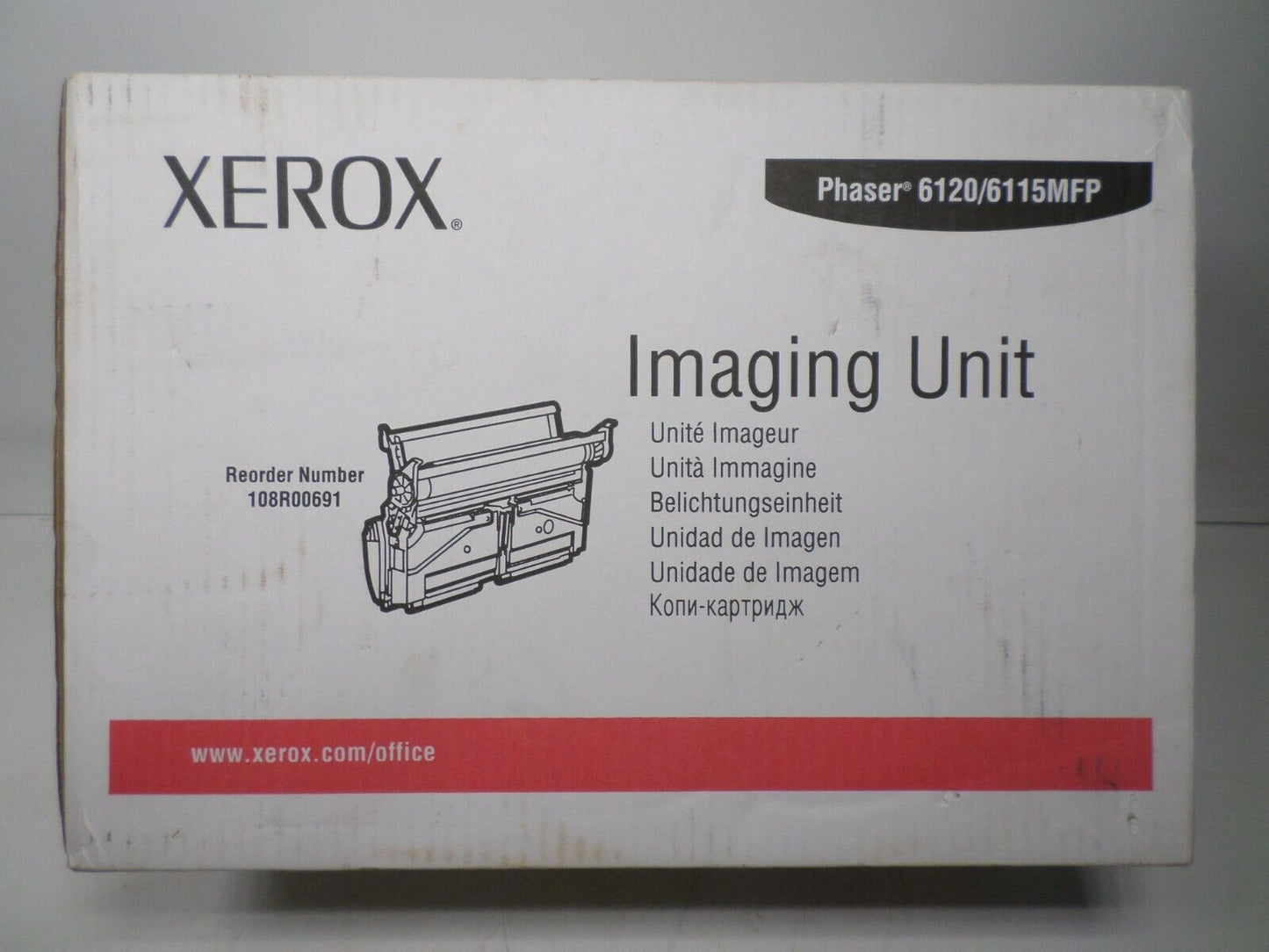 NEW SEALED GENUINE IMAGING UNIT FOR XEROX, PHASER 6120, 6115MFP, RN108R00691