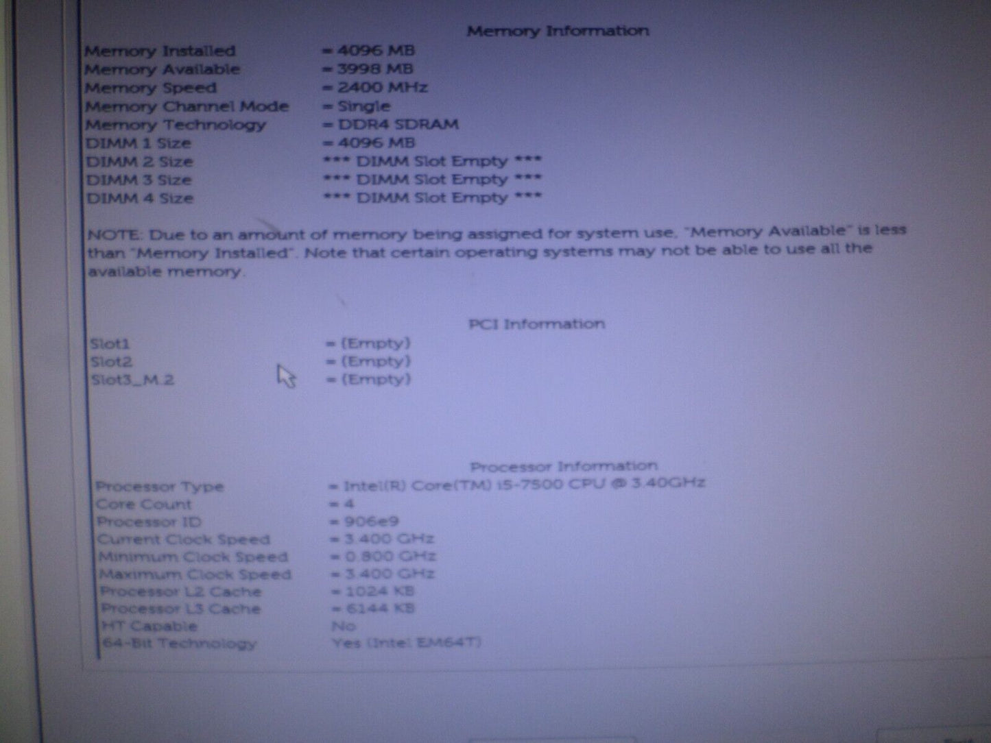 Dell Optiplex 5050 Desktop | Intel Core i5-7500 3.4 Ghz, 4GB Ram, No HDD