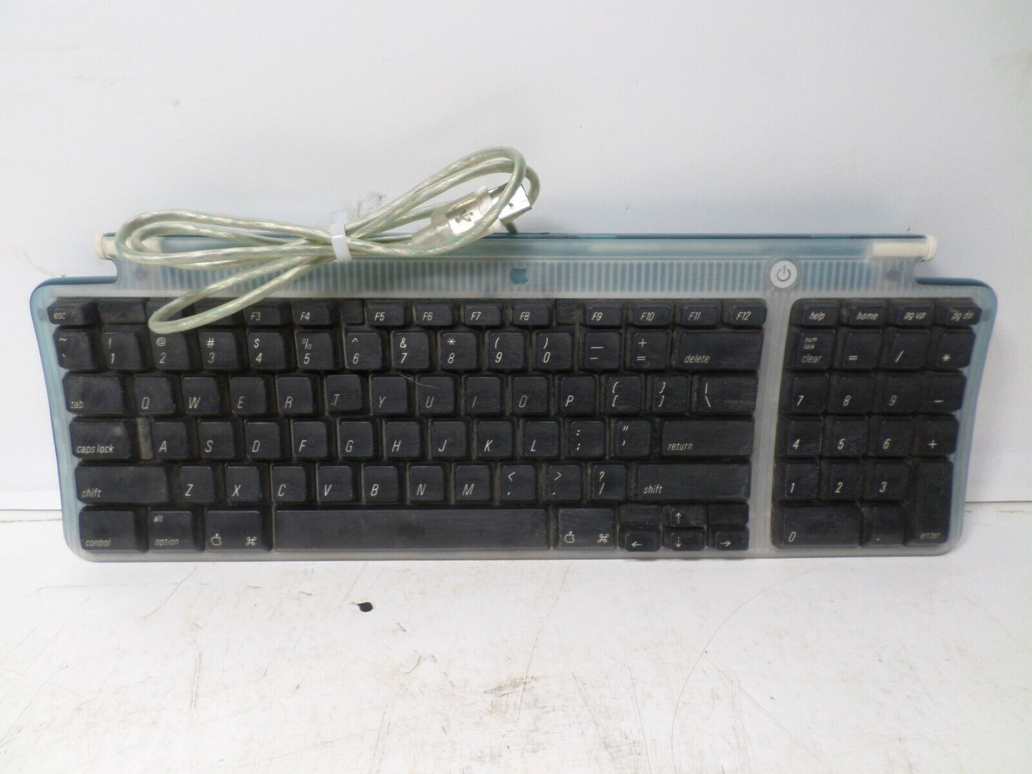 VINTAGE Apple Keyboard 1998 USB iMac Translucent Bondi Blue Model M2452