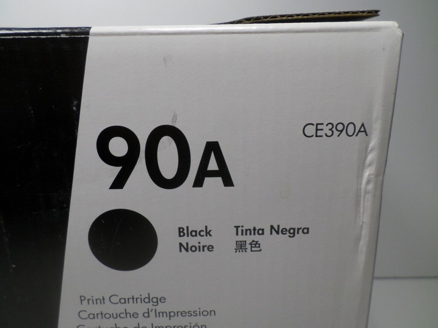 HP 90A Black Toner Cartridge CE390A Opened Box, Sealed Toner