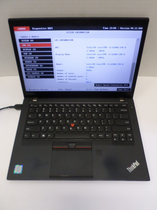 Lenovo ThinkPad T460s, i5-6200U @2.3GHz, 8GB RAM 256GB SSD/No OS