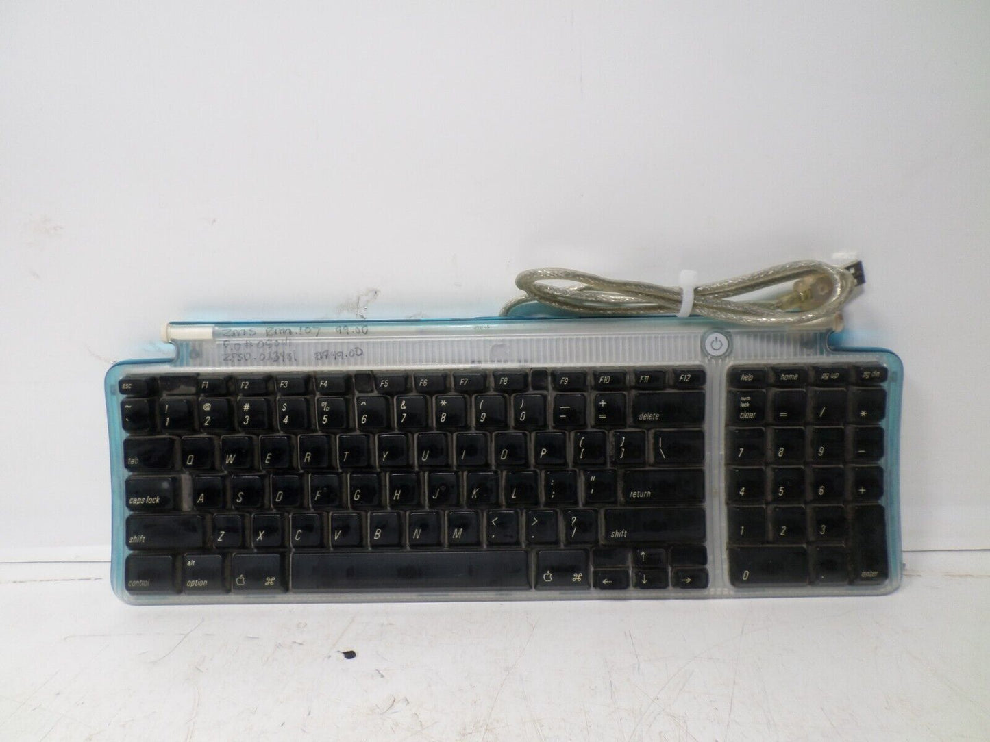 VINTAGE Apple Keyboard 1998 USB iMac Translucent Bondi Blue Model M2452