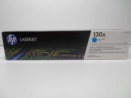 New and Sealed HP 130A CF351A Cyan Print Cartridge