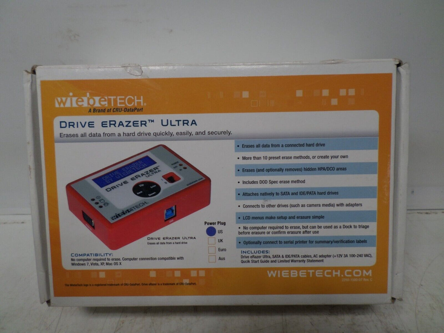 WiebeTech Drive eRazer Ultra Hard Drive Eraser (31550-0109-0000)