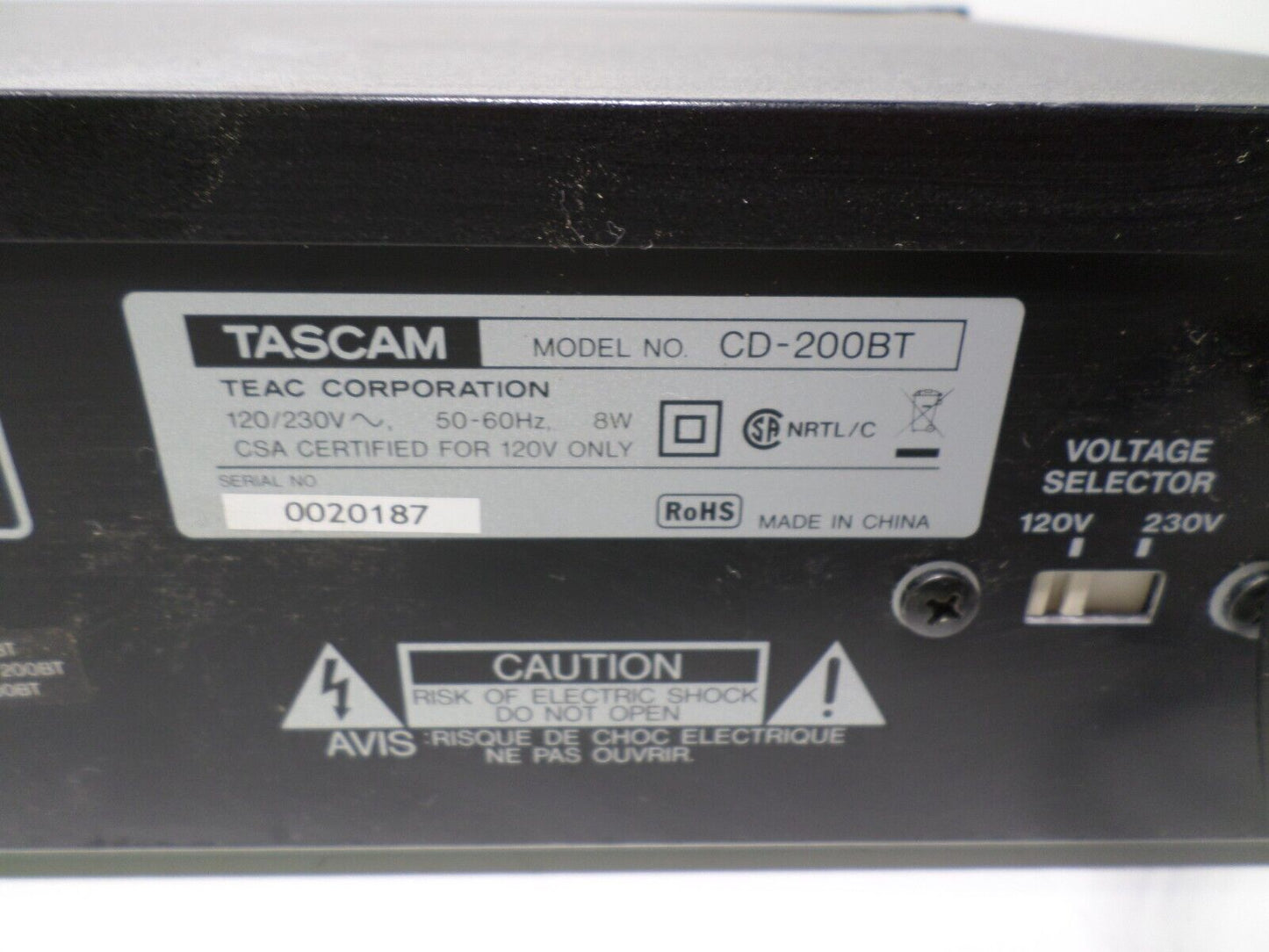 TASCAM Bluetooth CD Player - CD-200BT