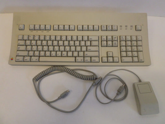 Apple Extended Keyboard Macintosh SE IIgs ADB Bus M0115 With Mouse & Cable! RARE