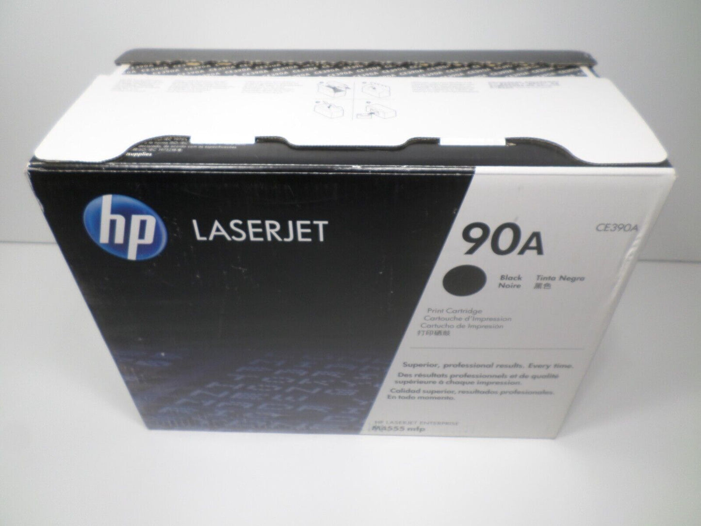 HP 90A Black Toner Cartridge CE390A Opened Box, Sealed Toner
