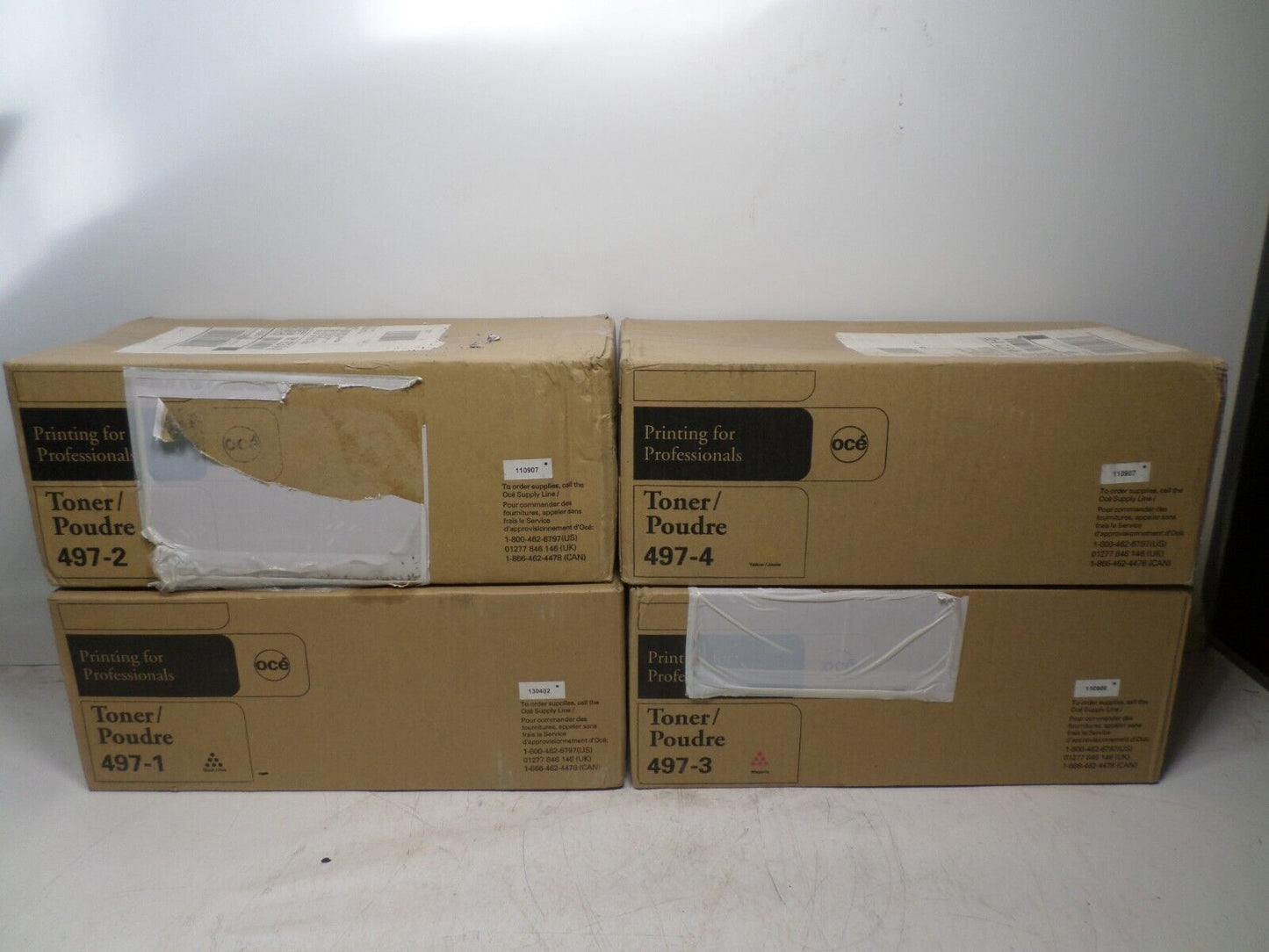 Oce CX2100 * SET OF FOUR * Toner Cartridge 497-1,497-2,497-3,497-4