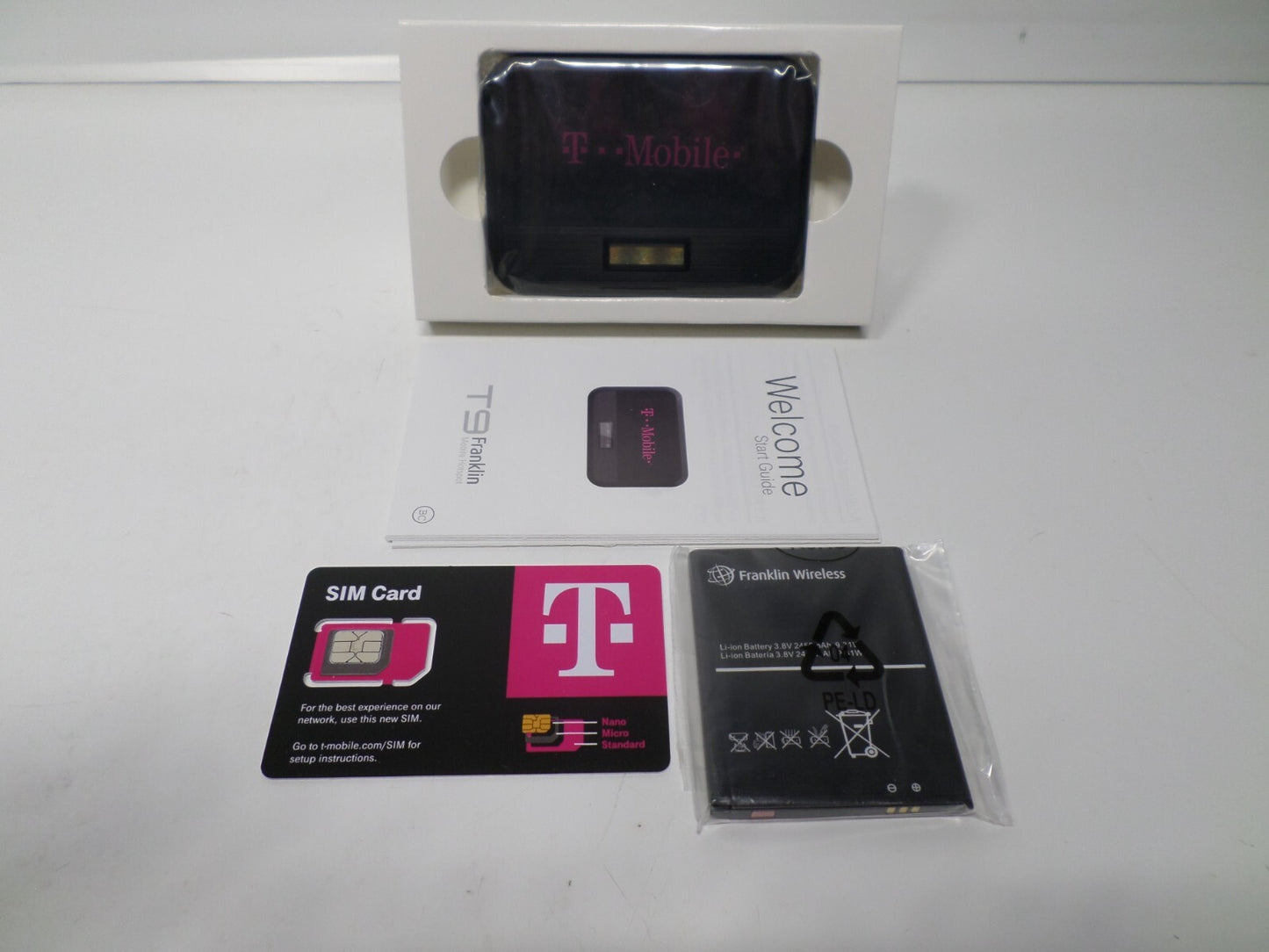 Lot of 5 T-Mobile Franklin T9 Mobile Hotspot With Sim Card & battery
