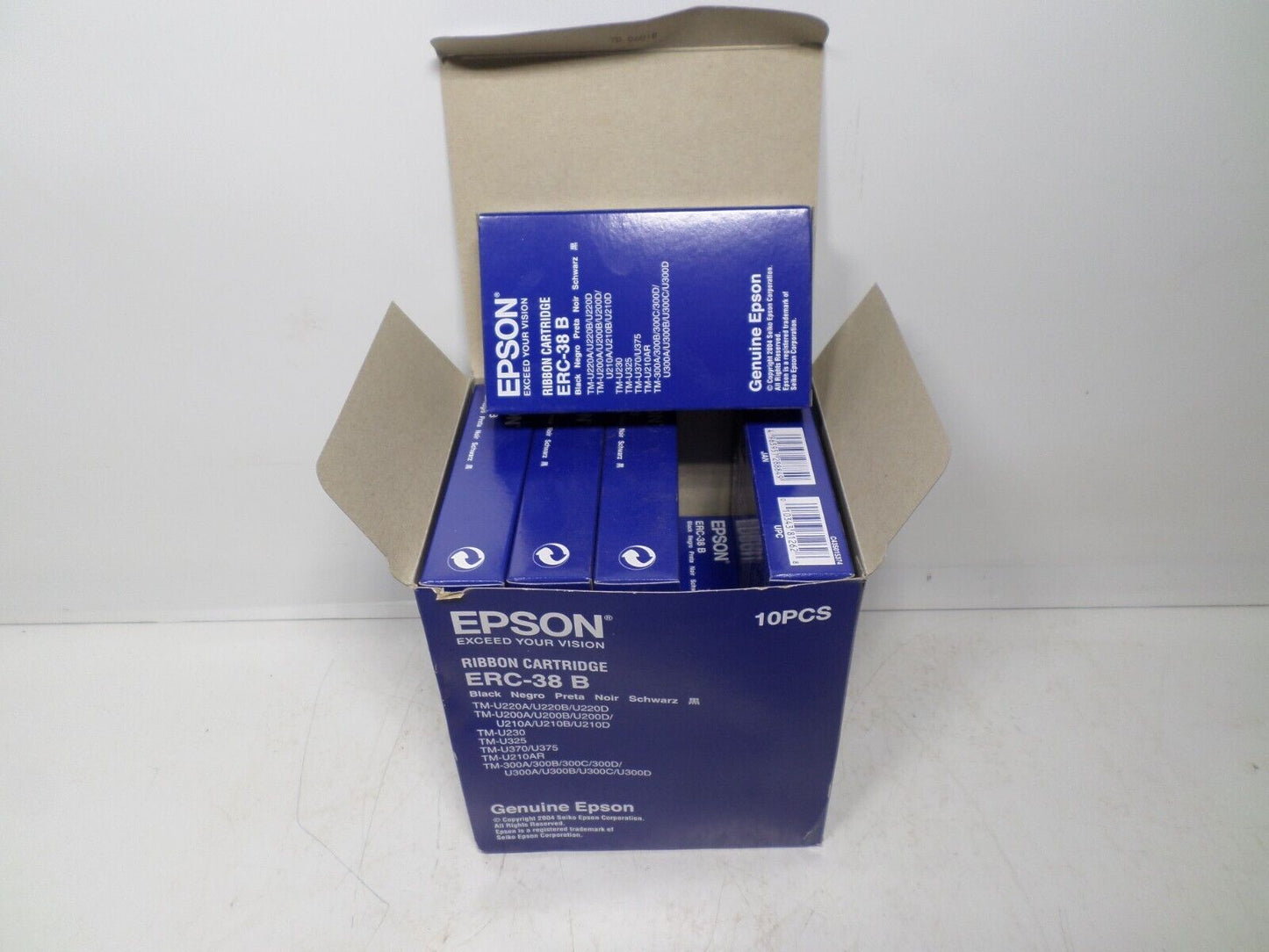 Genuine Epson ERC-38 B Ink Ribbons, Black #C43S015374 pack of 10