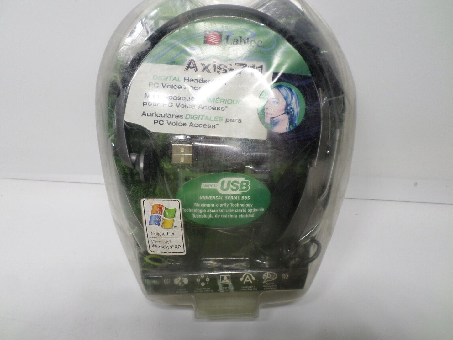NEW SEALED Labtec Axis 711 Digital USB Mono Headset FOR MULTIPLAYER GAMING