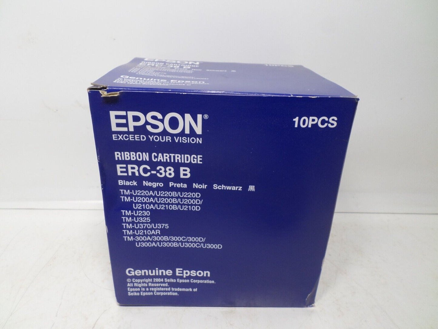 Genuine Epson ERC-38 B Ink Ribbons, Black #C43S015374 pack of 10