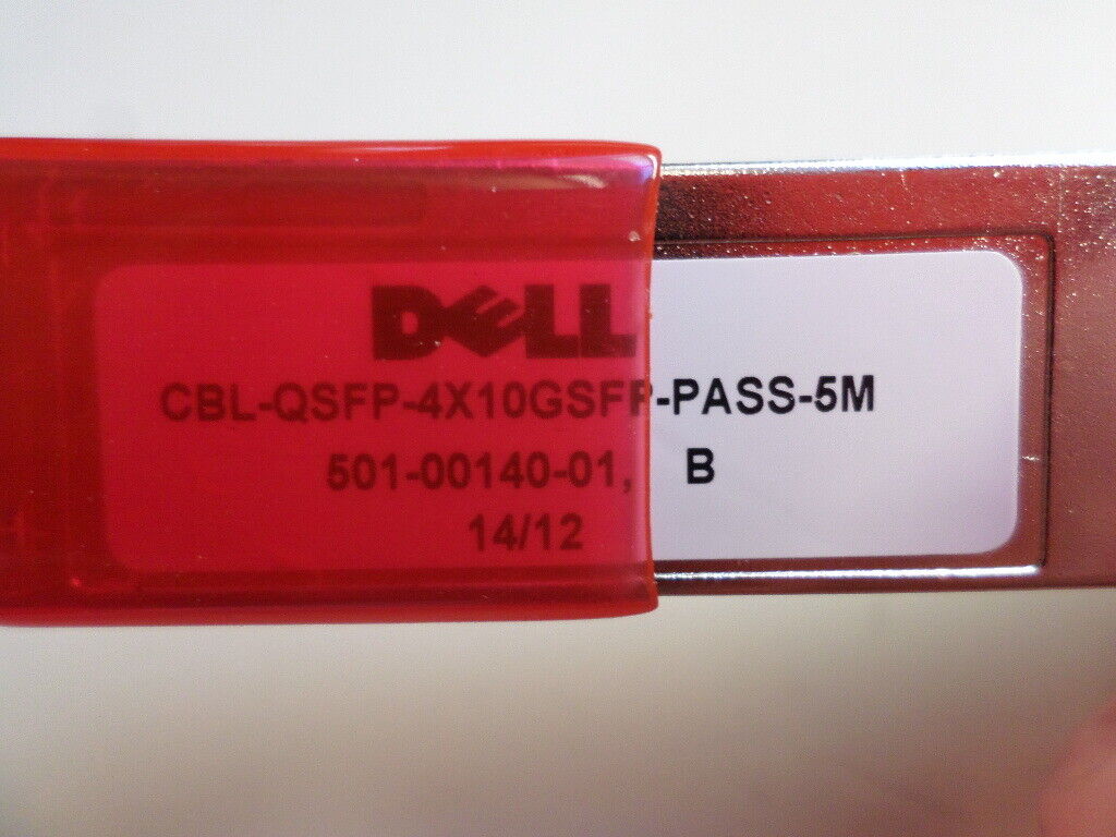 NEW! CBL-QSFP-4X10GSFP-PASS-5M Dell Force 10 501-00140-01 14/12 DP/N 0HVVVF
