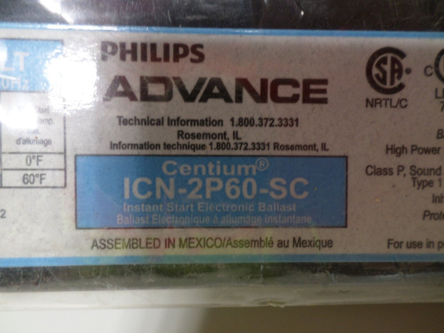 Phillips Advance Centium ICN-2P60-SC - 1 Pack