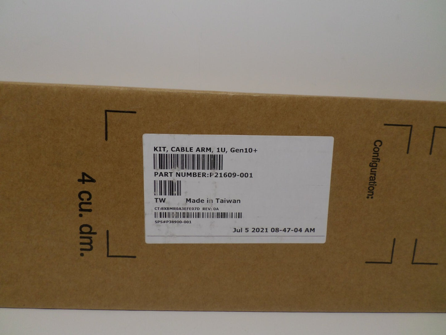 21609-001 KIT, CABLE ARM, 1U , GEN 10+