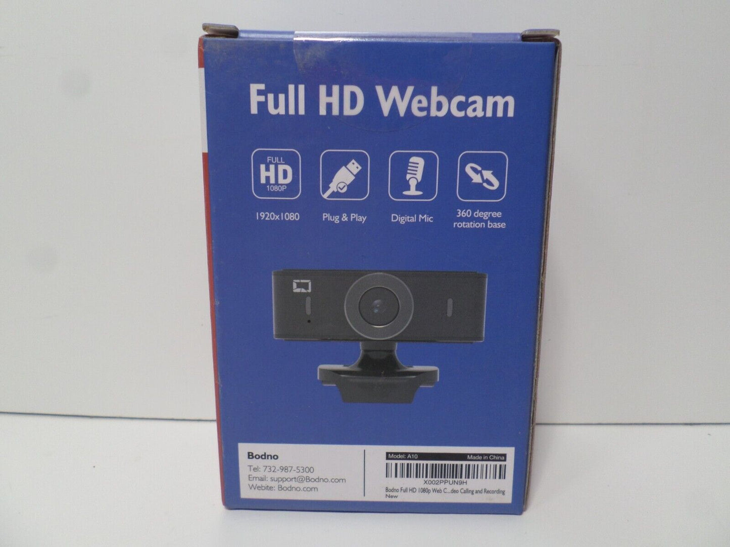 Bodno Web Camera w/ Built-in HD Microphone Widescreen Full HD 1080p